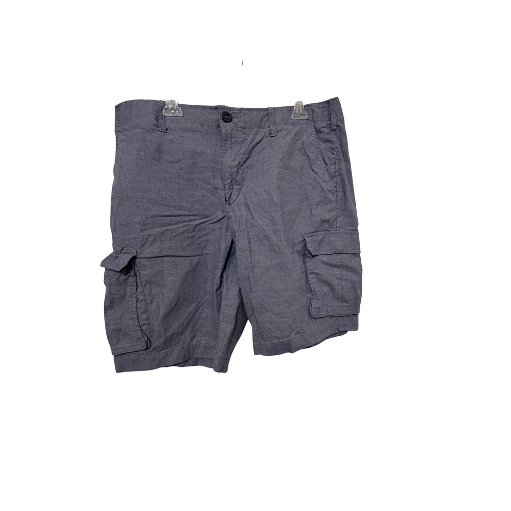 Apt. 9 Mens Premier Flex Cargo Shorts Blue Size 38 Cotton Blend Stretch Casual